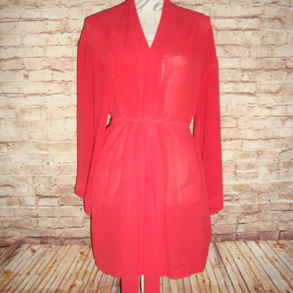 New Victoria's Secret Coral Red Orange Robe one size fits most